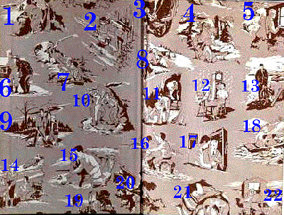 Hardy Boys Brown Multi-Scene endpapers